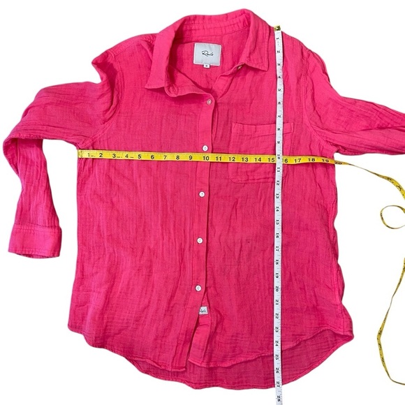 Rails Ellis Hibiscus Button Down Long Sleeve Blouse Size Women’s Medium - Picture 7 of 8